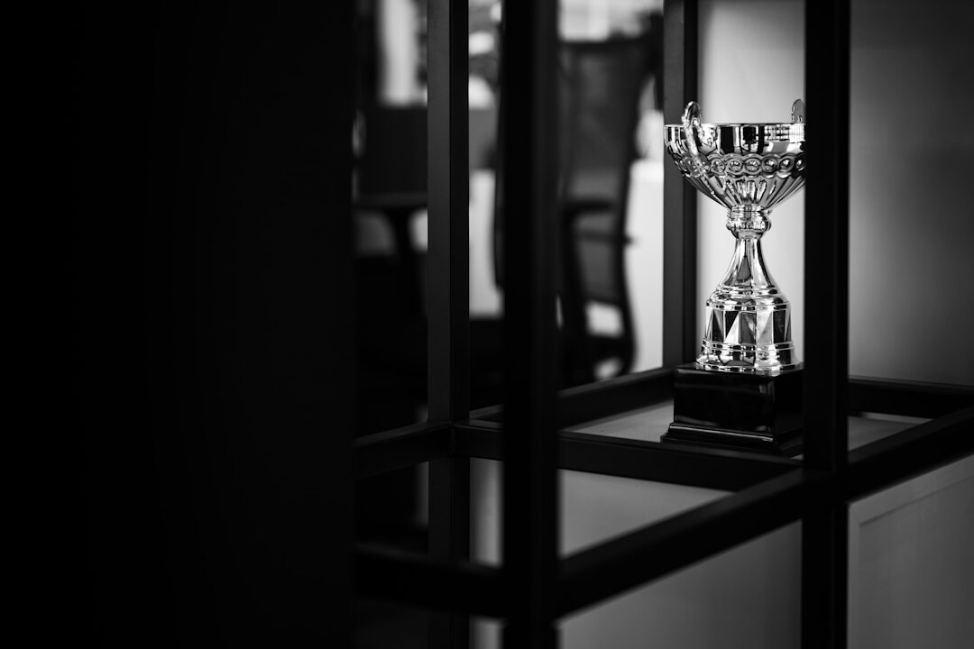 athlete winning trophy
